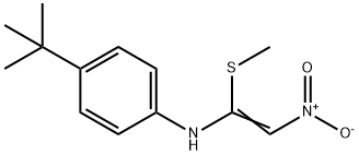 4-(tert-butyl)-N-[(Z)-1-(methylsulfanyl)-2-nitroethenyl]aniline Struktur