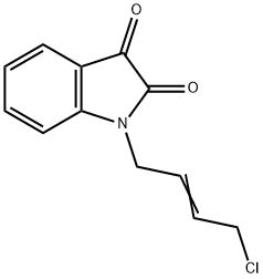 1-[(2E)-4-chlorobut-2-en-1-yl]-2,3-dihydro-1H-indole-2,3-dione Struktur