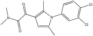 2-[1-(3,4-dichlorophenyl)-2,5-dimethyl-1H-pyrrol-3-yl]-N,N-dimethyl-2-oxoacetamide Struktur