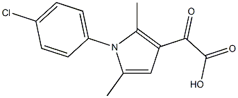 2-[1-(4-chlorophenyl)-2,5-dimethyl-1H-pyrrol-3-yl]-2-oxoacetic acid Struktur