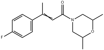 (2Z)-1-(2,6-dimethylmorpholin-4-yl)-3-(4-fluorophenyl)but-2-en-1-one Struktur