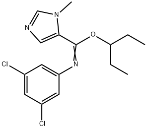 (Z)-(pentan-3-yl N-(3,5-dichlorophenyl)-1-methyl-1H-imidazole-5-carboximidate) Struktur