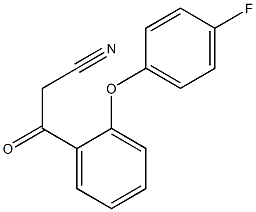 3-[2-(4-fluorophenoxy)phenyl]-3-oxopropanenitrile Struktur