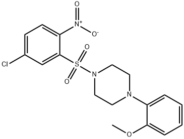 1-(5-chloro-2-nitrobenzenesulfonyl)-4-(2-methoxyphenyl)piperazine Struktur