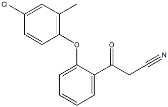 3-[2-(4-chloro-2-methylphenoxy)phenyl]-3-oxopropanenitrile Struktur