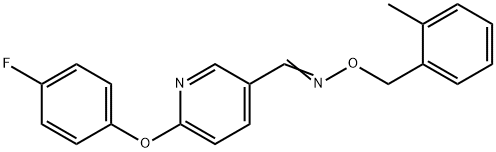 (E)-{[6-(4-fluorophenoxy)pyridin-3-yl]methylidene}[(2-methylphenyl)methoxy]amine Struktur