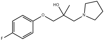 1-(4-fluorophenoxy)-2-methyl-3-(pyrrolidin-1-yl)propan-2-ol Struktur