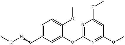 (E)-({3-[(4,6-dimethoxypyrimidin-2-yl)oxy]-4-methoxyphenyl}methylidene)(methoxy)amine Struktur