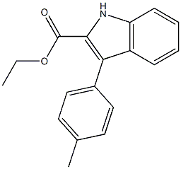 ethyl 3-(4-methylphenyl)-1H-indole-2-carboxylate Struktur