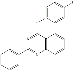 4-(4-fluorophenoxy)-2-phenylquinazoline Struktur