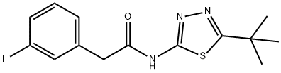 N-[5-(tert-butyl)-1,3,4-thiadiazol-2-yl]-2-(3-fluorophenyl)acetamide Struktur