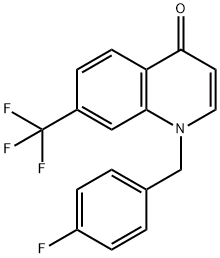 1-[(4-fluorophenyl)methyl]-7-(trifluoromethyl)-1,4-dihydroquinolin-4-one Struktur