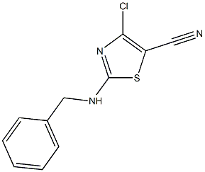 2-(benzylamino)-4-chloro-1,3-thiazole-5-carbonitrile Struktur