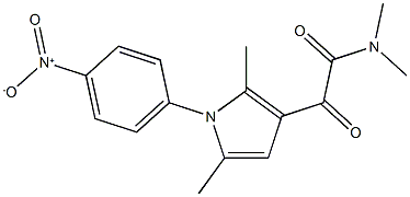 2-[2,5-dimethyl-1-(4-nitrophenyl)-1H-pyrrol-3-yl]-N,N-dimethyl-2-oxoacetamide Struktur