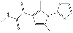 2-[2,5-dimethyl-1-(1,3-thiazol-2-yl)-1H-pyrrol-3-yl]-N-methyl-2-oxoacetamide Struktur