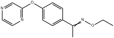 (Z)-ethoxy({1-[4-(pyrazin-2-yloxy)phenyl]ethylidene})amine Struktur