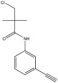 3-chloro-N-(3-ethynylphenyl)-2,2-dimethylpropanamide Struktur