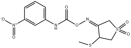 [(3Z)-4-(methylsulfanyl)-1,1-dioxo-1lambda6-thiolan-3-ylidene]amino N-(3-nitrophenyl)carbamate Struktur