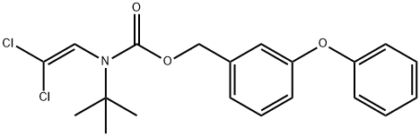 (3-phenoxyphenyl)methyl N-tert-butyl-N-(2,2-dichloroethenyl)carbamate Struktur