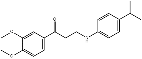 1-(3,4-dimethoxyphenyl)-3-{[4-(propan-2-yl)phenyl]amino}propan-1-one Struktur