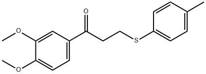 1-(3,4-dimethoxyphenyl)-3-[(4-methylphenyl)sulfanyl]propan-1-one Struktur