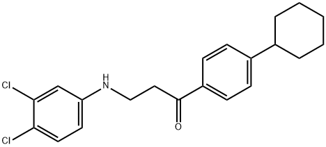 1-(4-cyclohexylphenyl)-3-[(3,4-dichlorophenyl)amino]propan-1-one Struktur