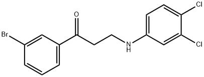 1-(3-bromophenyl)-3-[(3,4-dichlorophenyl)amino]propan-1-one Struktur