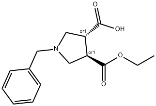 (1S,2S)-4-benzyl-2-(ethoxycarbonyl)cyclopentane-1-carboxylic aci Struktur