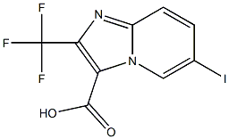 6-iodo-2-(trifluoromethyl)imidazo[1,2-a]pyridine-3-carboxylic acid Struktur