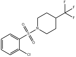 1-(2-chlorobenzenesulfonyl)-4-(trifluoromethyl)piperidine Struktur