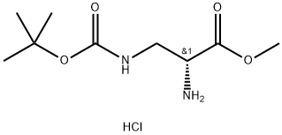 3-BOC-D-2,3-Diaminopropionic-acid-methyl-ester-HCl Struktur