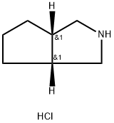 Cyclopenta[c]pyrrole, octahydro-, hydrochloride (1:1), (3aR,6aS)-rel- Struktur