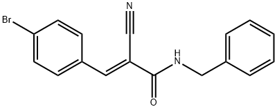 (2E)-N-benzyl-3-(4-bromophenyl)-2-cyanoprop-2-enamide Struktur