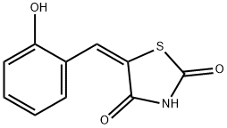 (5E)-5-[(2-hydroxyphenyl)methylidene]-1,3-thiazolidine-2,4-dione Struktur