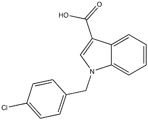 1-[(4-chlorophenyl)methyl]-1H-indole-3-carboxylic acid Struktur