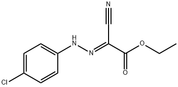 (E)-(ethyl [2-(4-chlorophenyl)hydrazin-1-ylidene](cyano)formate) Struktur