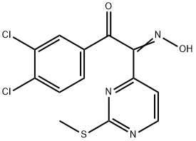 (2Z)-1-(3,4-dichlorophenyl)-2-(N-hydroxyimino)-2-[2-(methylsulfanyl)pyrimidin-4-yl]ethan-1-one Struktur