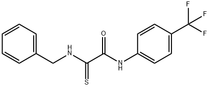 1-(benzylcarbamothioyl)-N-[4-(trifluoromethyl)phenyl]formamide Struktur