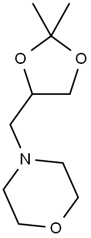 4-[(2,2-dimethyl-1,3-dioxolan-4-yl)methyl]morpholine Struktur