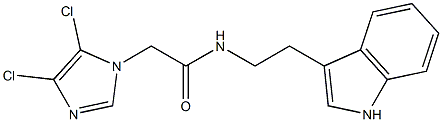 2-(4,5-dichloro-1H-imidazol-1-yl)-N-[2-(1H-indol-3-yl)ethyl]acetamide Struktur