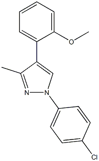 1-(4-chlorophenyl)-4-(2-methoxyphenyl)-3-methyl-1H-pyrazole Struktur