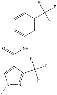 1-methyl-3-(trifluoromethyl)-N-[3-(trifluoromethyl)phenyl]-1H-pyrazole-4-carboxamide Struktur