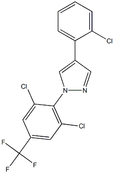 4-(2-chlorophenyl)-1-[2,6-dichloro-4-(trifluoromethyl)phenyl]-1H-pyrazole Struktur