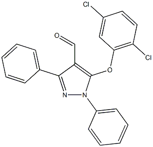 5-(2,5-dichlorophenoxy)-1,3-diphenyl-1H-pyrazole-4-carbaldehyde Struktur