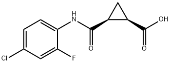 (1R,2S)-2-[(4-chloro-2-fluorophenyl)carbamoyl]cyclopropane-1-carboxylic acid Struktur