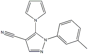 1-(3-methylphenyl)-5-(1H-pyrrol-1-yl)-1H-pyrazole-4-carbonitrile Struktur