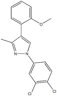 1-(3,4-dichlorophenyl)-4-(2-methoxyphenyl)-3-methyl-1H-pyrazole Struktur