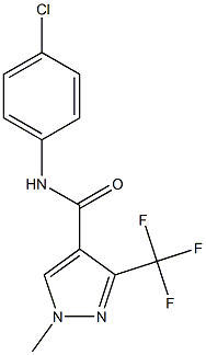 N-(4-chlorophenyl)-1-methyl-3-(trifluoromethyl)-1H-pyrazole-4-carboxamide Struktur