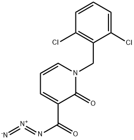 1-[(2,6-dichlorophenyl)methyl]-2-oxo-1,2-dihydropyridine-3-carbonyl azide Struktur