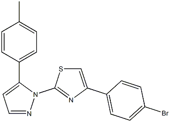 4-(4-bromophenyl)-2-[5-(4-methylphenyl)-1H-pyrazol-1-yl]-1,3-thiazole Struktur